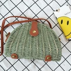 Straw Handbag Beach Bag Handbags For Girls Handbag With Tassel Half Moon Tote Straw Bag