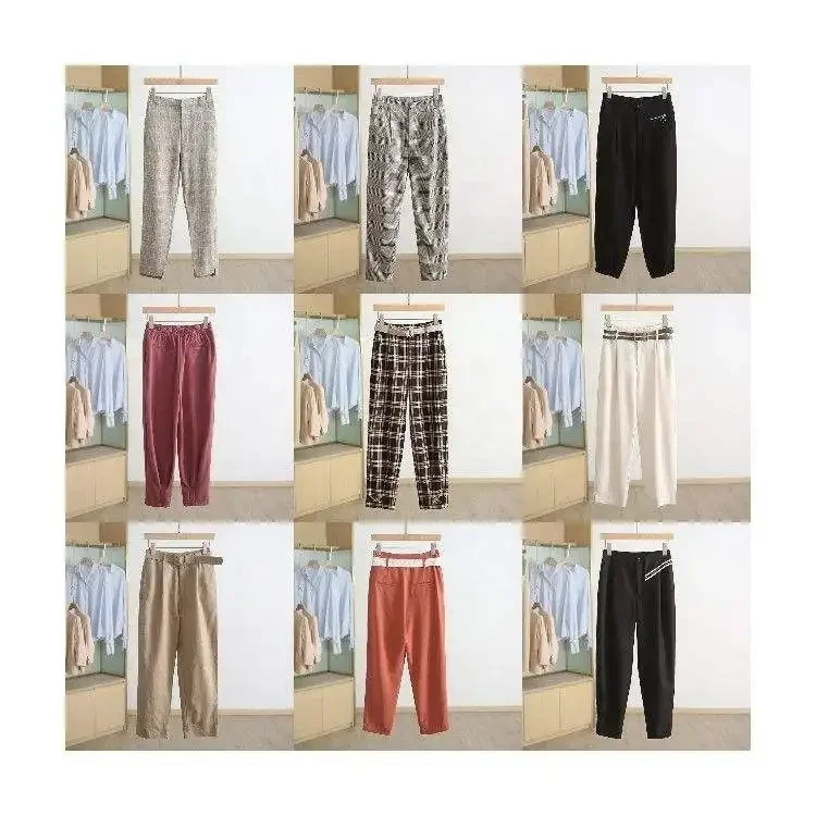 Spring and fall new embroidered sports pants wide leg pants women's drawstring high-waisted loose casual pants