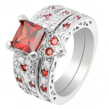 Support 5-12# In Stock Wholesale Hot Wedding Ring Set Fashion Women's Jewelry