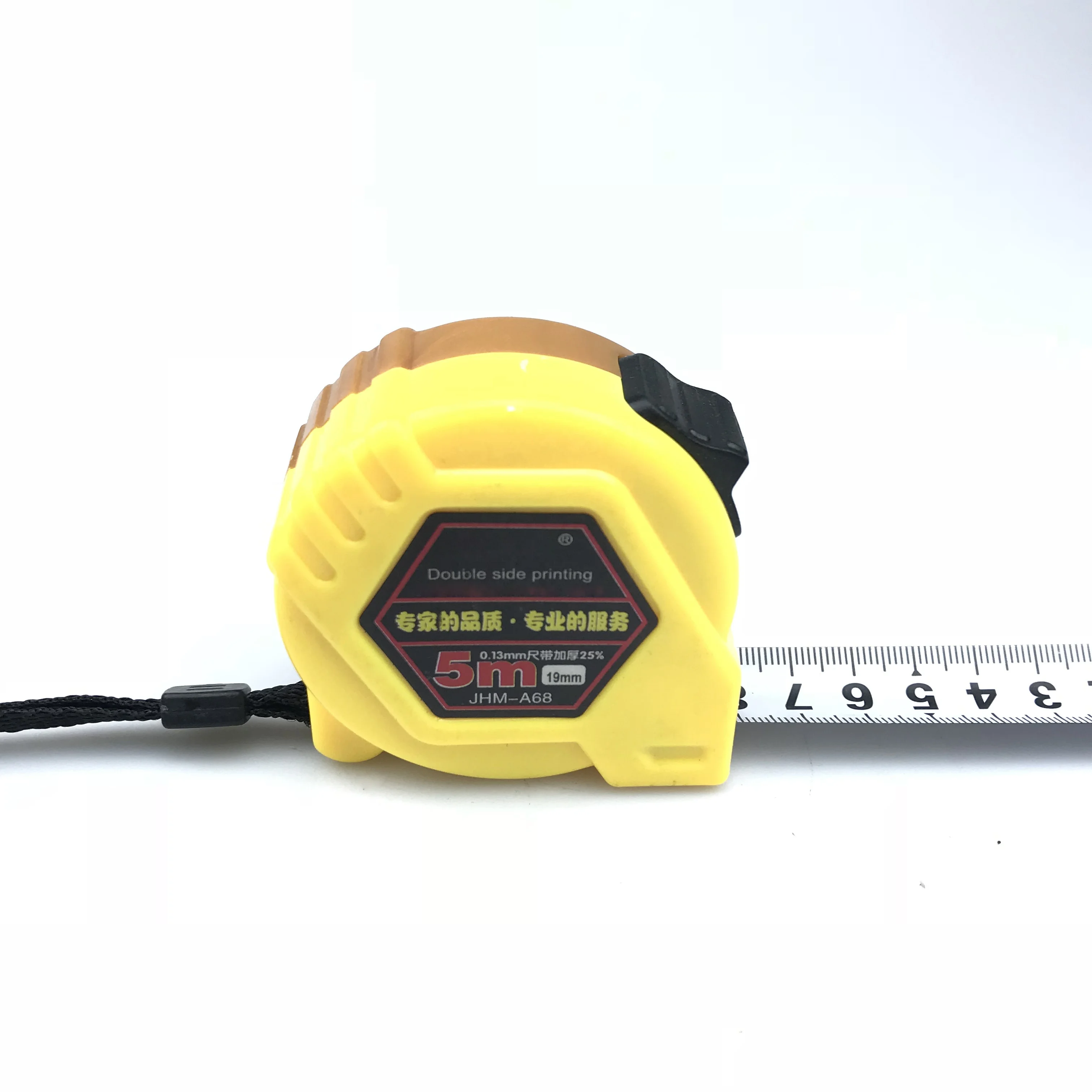 10 M rétractable Ruban à mesurer métrique en plastique boîtier rond jaune