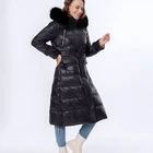 Long Coat Long Fashion Thick Hooded Black Women Warm Long Down Jacket Winter Jacket Coat
