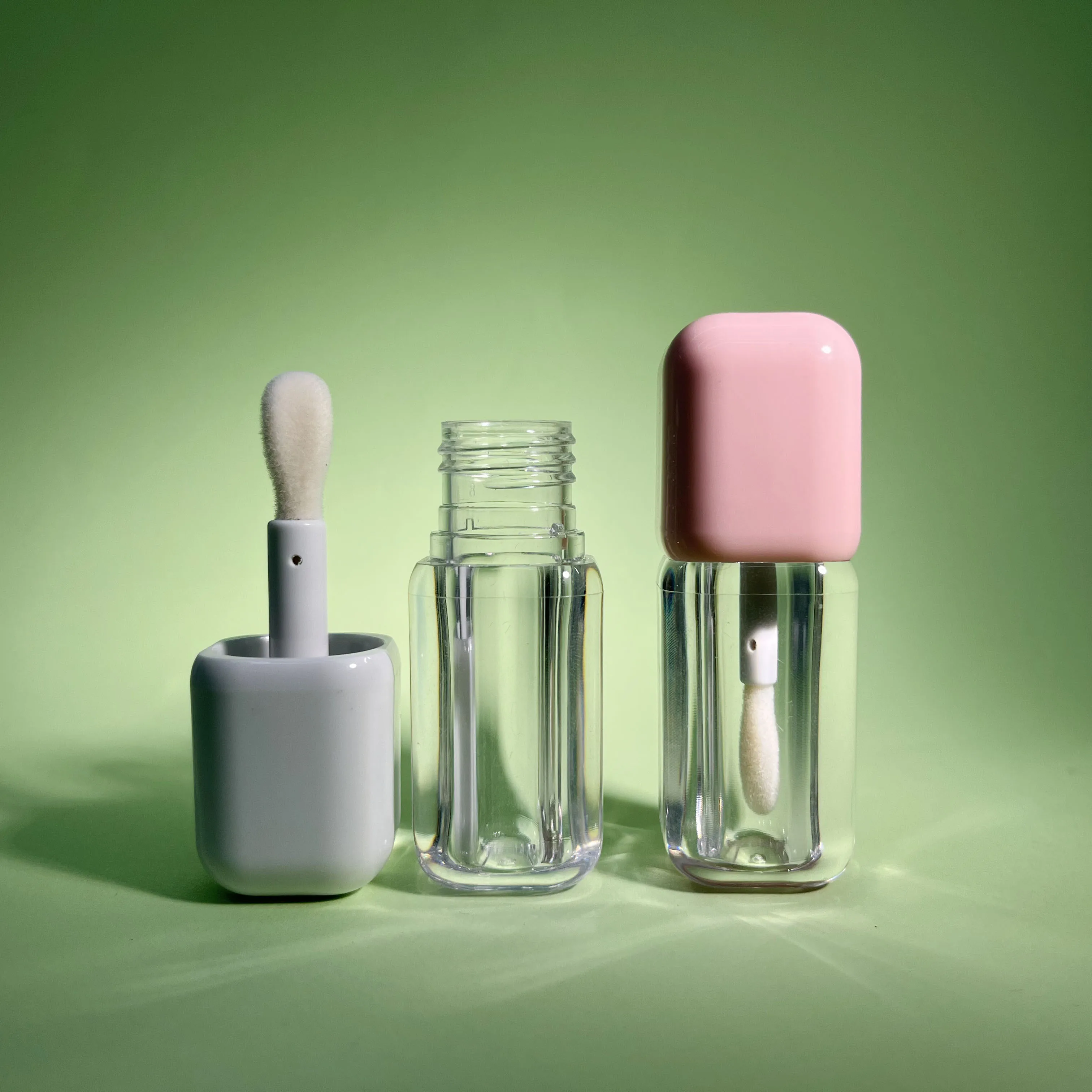 product 4ml hot sale square lip balm tube big brush plastic lip gloss bottle transparent cosmetic lip glaze bottle-26