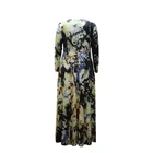 Dress Women Clothing 2021 Summer Sexy Print Deep V Dress