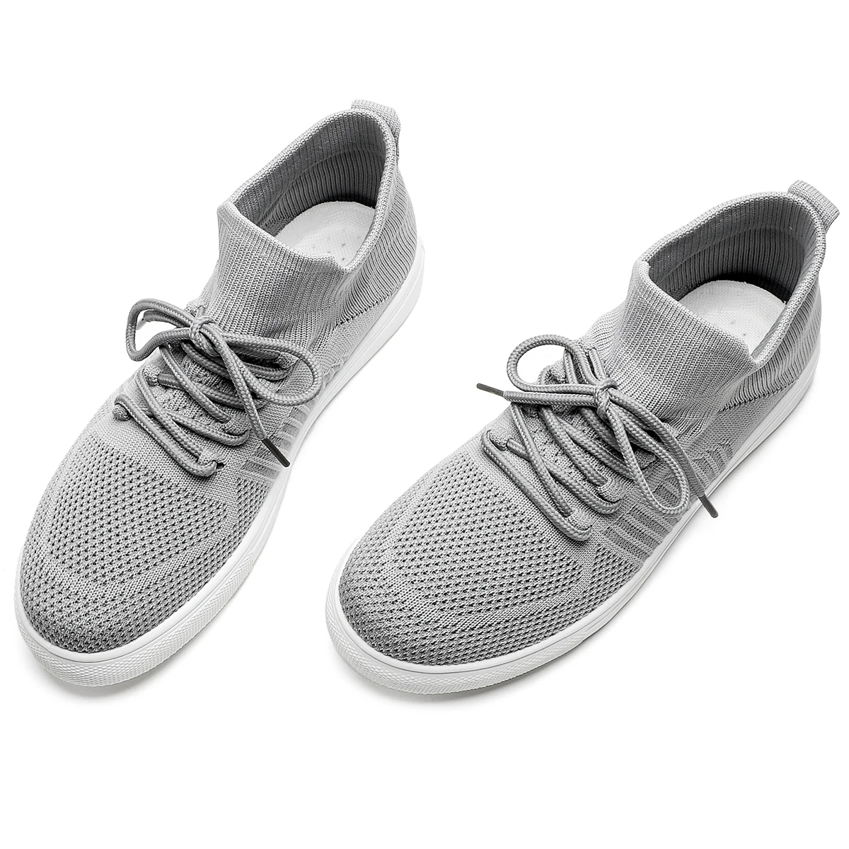 Wenzhou Factory Round Toe Lace Up Walking Style Sneakers Shoes Fly High Top Slip On Knit Mesh Walking Shoes