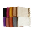 Designed Manufactured Directly Newly Designed Fashionable Female Warm Hairy Scarf Shawl With Fringes