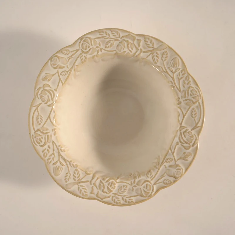 Factory Direct Wholesale Eco Ceramic Soup Ramen Bowl Noodle Dinnerware Sets Porcelain White Serving Salad Bowls manufacture