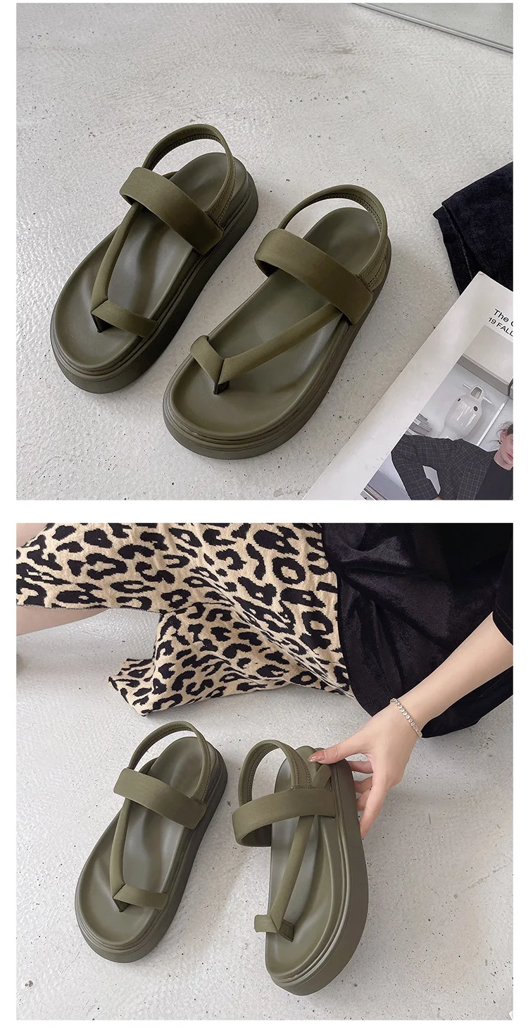 Korean Bottom Wedge Slippers Women Fashion Casual Sandals Ladies Open Toe Shoes