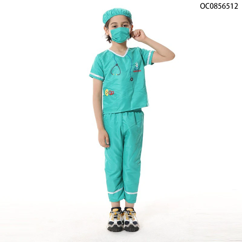 Baby uniform doctor and nurse party costume for kids with doctor medical tools