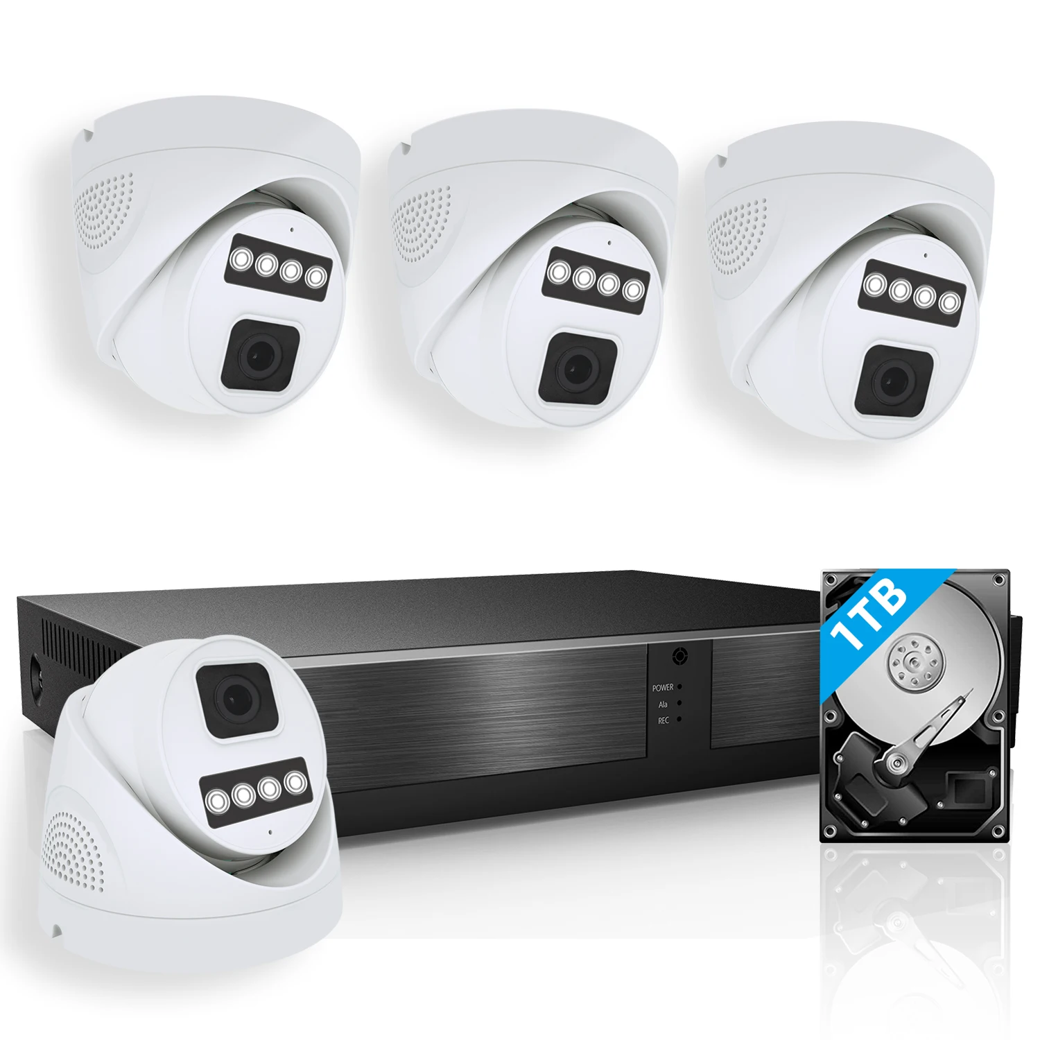 Wesecuu Hd Poe Nvr System H Face Detection Ip Camera Way Audio