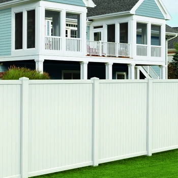 6''x6'' 96'' PVC Family Garden Fence Outdoor Privacy Fence white plastics fence