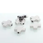 Beads Bead DIY Rosary Accessories Stainless Steel Cross Beads Silver Spacer Beads For Bracelet Making