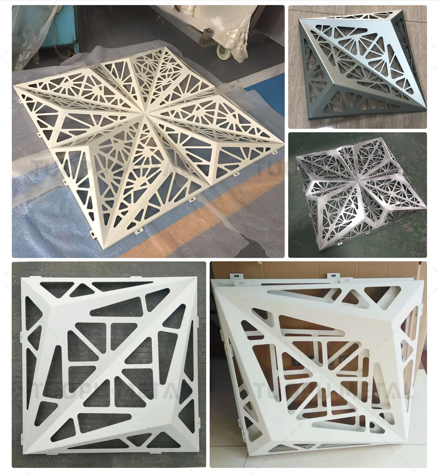 Laser Cutting Carved Aluminum Cladding Decorative Facade Design 3d Aluminum Mashrabiya