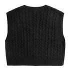 Vest Promotional High Quality Cable Knit Sweater Vest Sleeveless Jacquard Knitted Custom Sweater Vest