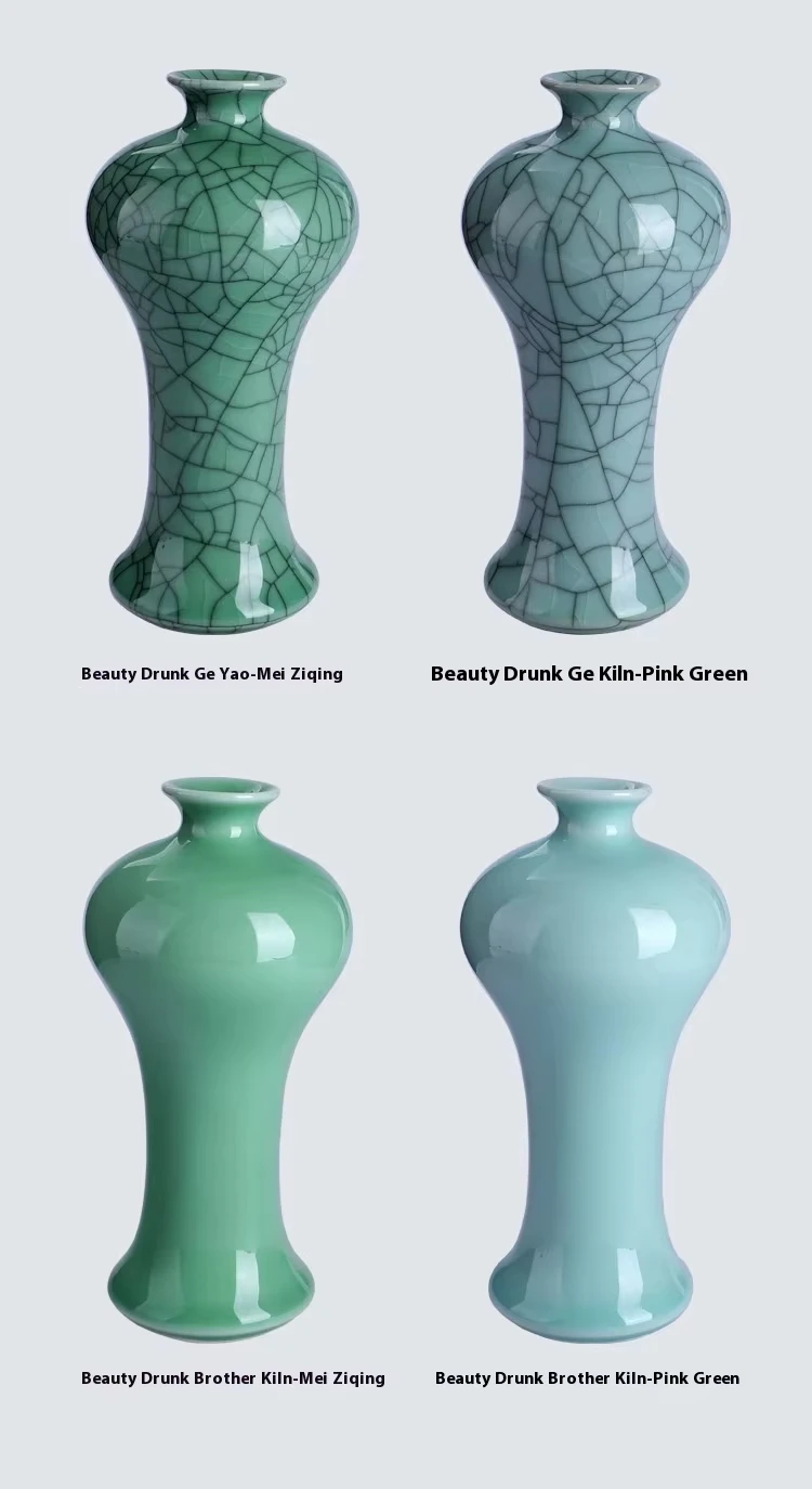 product celadon little beauty drunk elegant hydroponic ceramic flower vessel handicraft ornament for home decoration479-10
