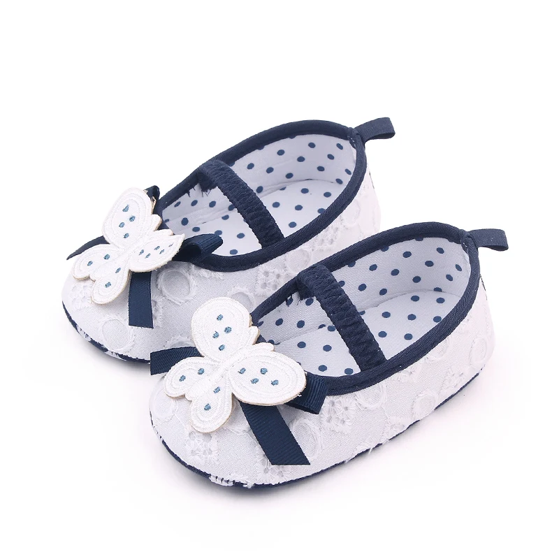 Spring and Autumn New Embroidered butterfly Princess Baby Toddler Shoes for Girls supplier
