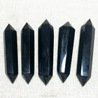 Natural Obsidian Obsidian Black Natural Crystal Double Black Obsidian Stone Point For Decoration