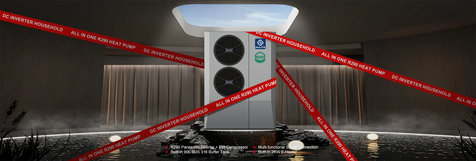 Air to Water Heat Pump, R290, Monoblock, Inverter, 10KW - detail 2