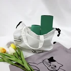 Tote Wholesale Women Grocery Cotton Canvas Tote Drawstring Shopping Bags With Custom Printed Logo