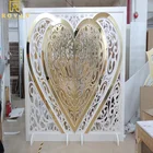 Wedding Decoration Love Rectangle Gold Event Wedding Stage Frame Flower Panel Backdrop Wall Decoration