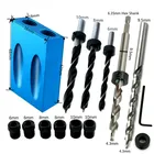 Hole 6/8/10mm 15 Degree Woodworking Doweling Pocket Hole Slow Jigging De Drilling Jig Kit