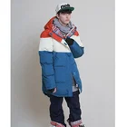 Custom Jacket Hooded OEM ODM Custom Puffer Jacket Hooded Blue Men Cotton Jacket
