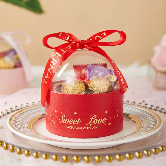 round empty decorative christmas gift box valentines day gift