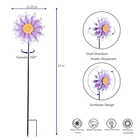 Purple Garden Cost Effective Purple And Yellow Garden Kinetic Metal Wind Spinner