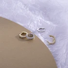 Women Diamond Fashion Earring For Women 925 Sterling Silver Jewelry CZ Diamond Stone Hoop Earrings