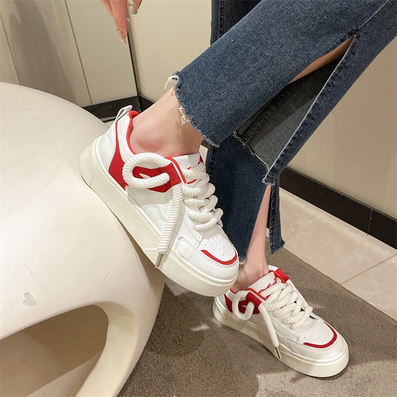 2023 New Spring woman walking style shoes fashion height increasing for woman new styles casual shoe sole sneakers