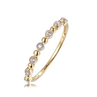 Wholesale American Jewelry Fashion Wholesale American Gold Plated Zirconia Diamond Ring 18K Gold Ring Woman Jewelry