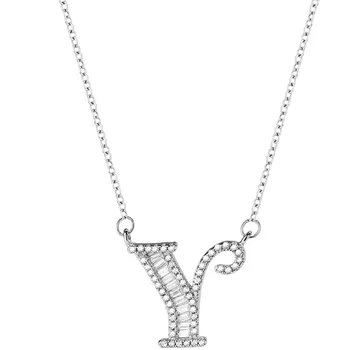 My wife romantic travel the same style S 925 Sterling Silver Your name my last name 26 English letters necklace