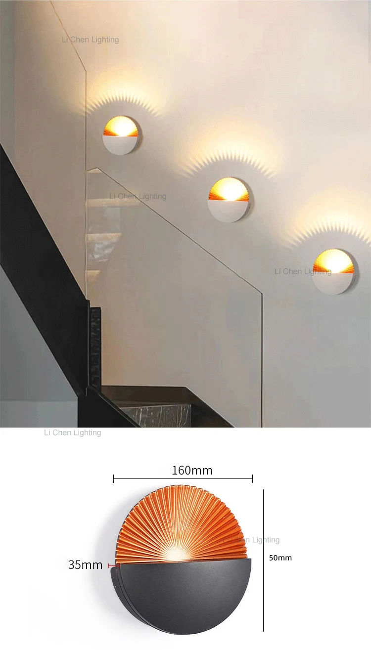 bd24 indoor round decorative modern wall mounted for home hotel bedside wall sconces led white and gold wall lighting-0