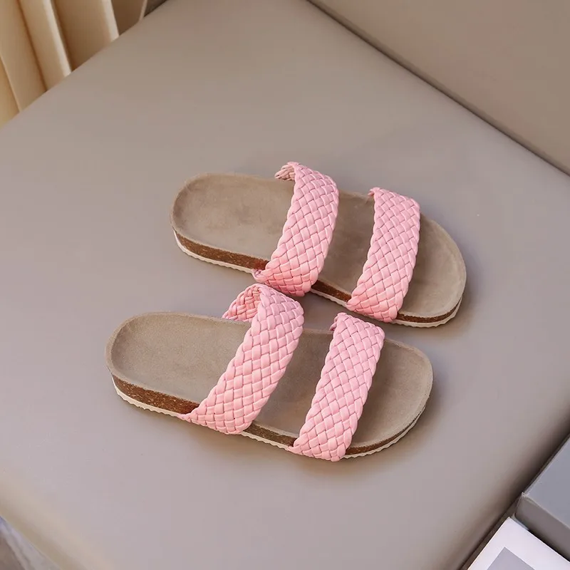 New Fashionable Light Weight Pink Heeled Rubber Waterproof Soft Soled Sandals for Women