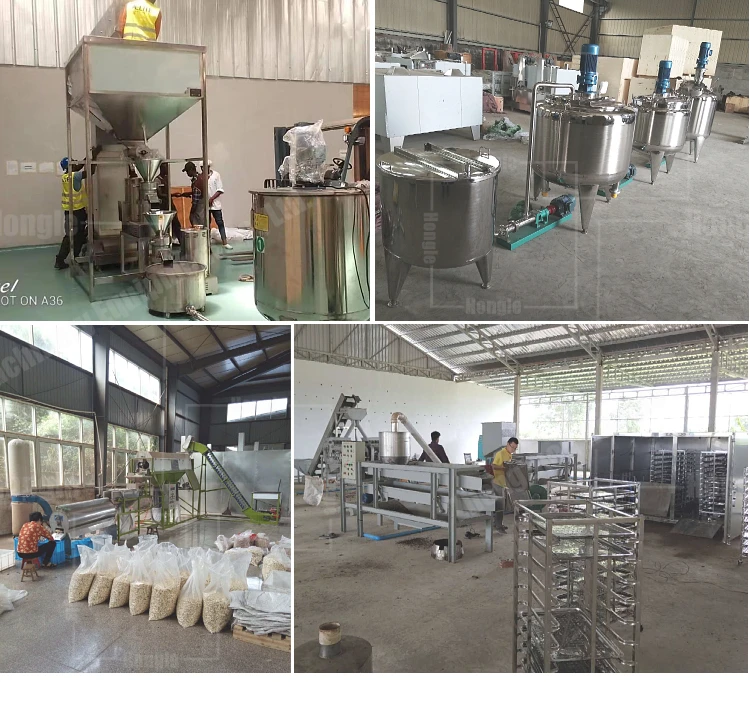 Automatic Peanut Butter Production Machine with 3-Year Warranty - 200kg/H, Vacuum Packing & Oil-Free Design for Nut Factories factory