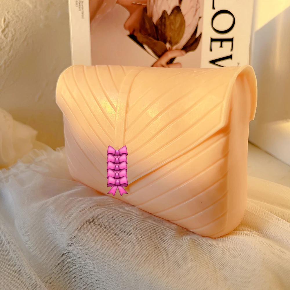 Girls Purse Silicone Mold Fashion Woman Handbag Candle Mold Logo Bag