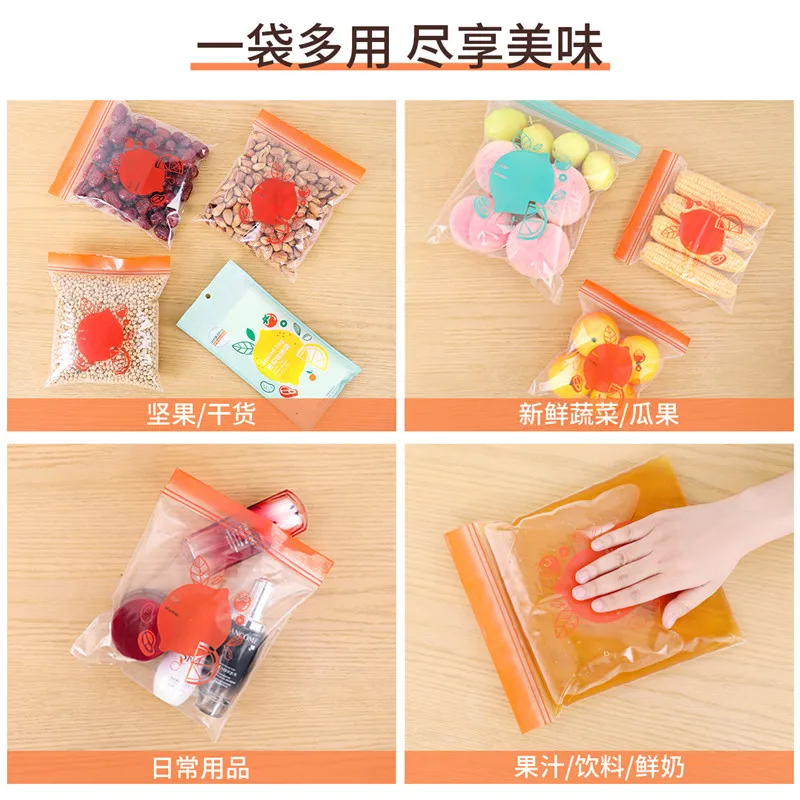 New Arrival Multi-function Zip Pouch Plastic Food Storage Bag in Kitchen