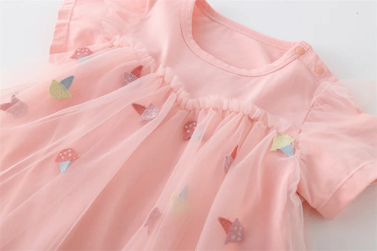 adorable kids clothing bow knot girl dress collar strawberry dress kid embroidery dress kids