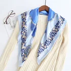Wholesale High Quality Custom Logo Printed Lace Plain Colour Square Polyester Scarf For Lady Decration