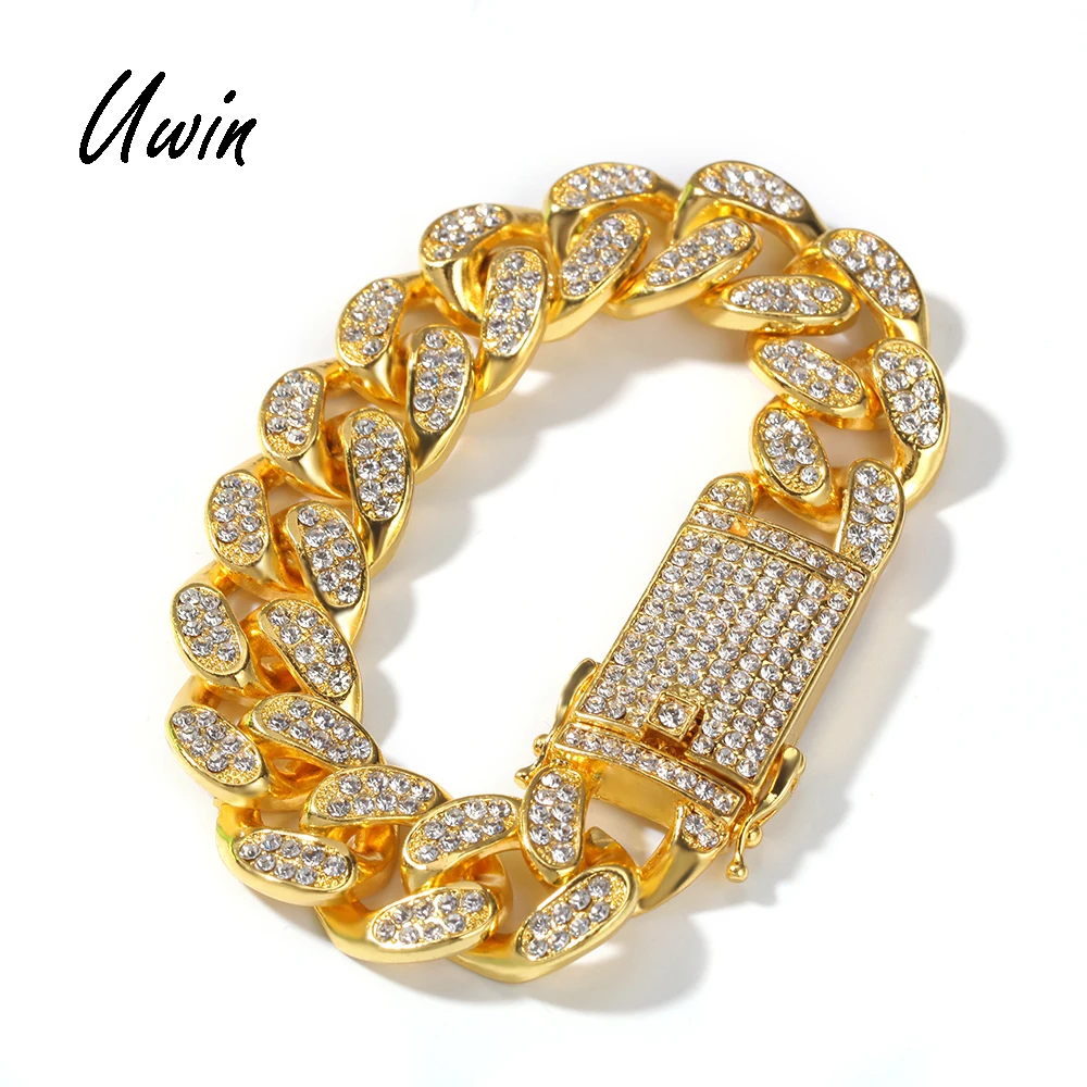 20mm Cuban Link Bracelet Iced Out Cuban 