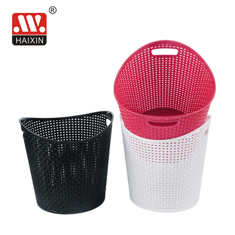 Greenside Weave Plastic Laundry Basket Dirty Clothes Organizer Plastic Storage Basket