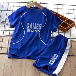 Baby Short Sleeve Shorts 2pcs Kids Quick-drying Jersey Set Summer Children's Sport Clothes Suit