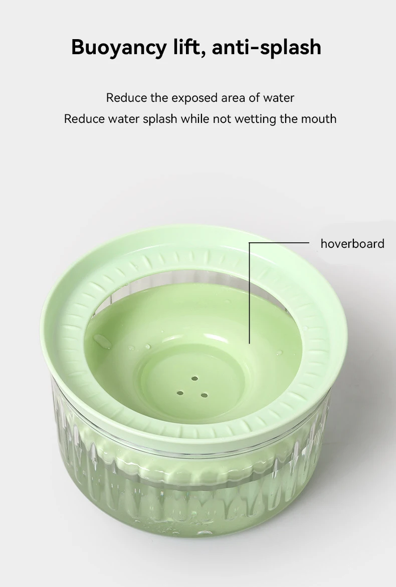 New high quality pet big capacity water dispenser to prevent jaw wetting pets floating water bowl pet supplies details