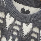 Sweater Print Women Sweater For Girls Black Sweater With Heart Print Well Knitted Women Jumpers Jacquard Sweater