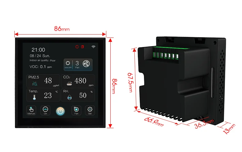 Ventilation System Intelligent Controller, CO2, HVAC - detail 16