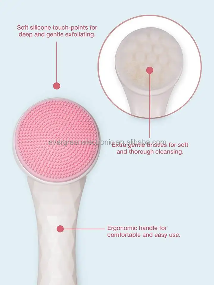 brand new double sided waterproof cleansing facial cleaning brush