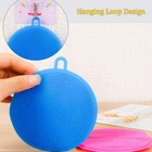Cleaning Sponge Magic Food-Grade Silicone Cleaning Products Multipurpose Dish Washing Sponge Silicone Kitchen Brush