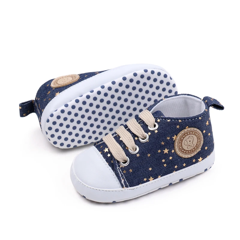 Spring and Autumn Animal logo Soft-soled Canvas Baby Shoes for Girls and Boys supplier