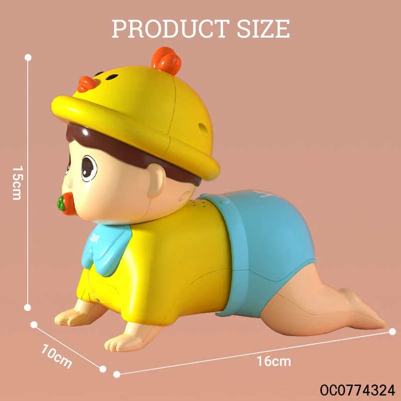 Electric baby doll kids baby help learning crawl crawling toy with music