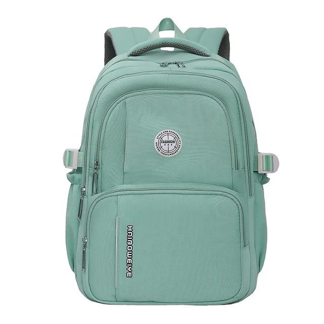 HAIBOWY-2024 Unisex Summer Vacation Student Backpack Hot Sale Green Cotton Fabric Water Resistant Washable Durable Daily Use