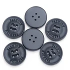 Black Buttons Shirt Shirt Button Fashion Customized Logo And Word Black Printed Buttons For Shirt